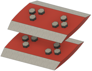 DF SC850 Pro cutting tip 650mm, 2-side blade set